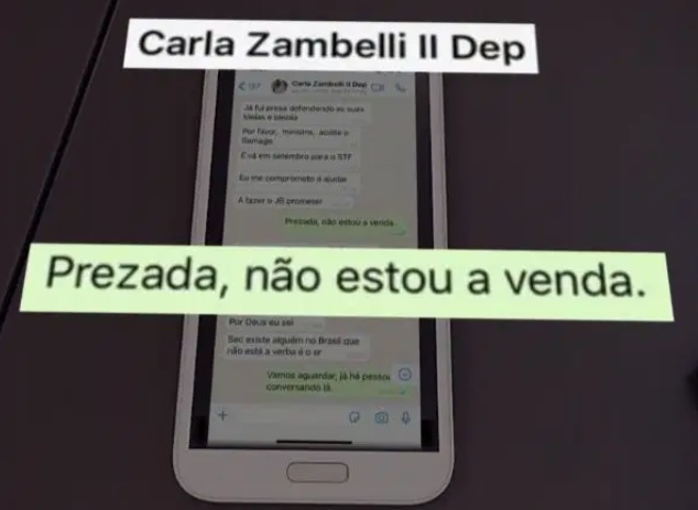 Print Conversa Sergio Moro e Carla Zambelli