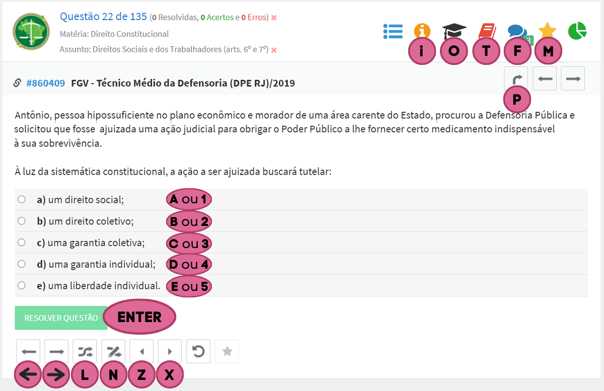 Teclas de Atalho