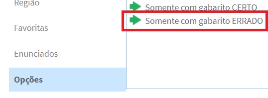 Somente ERRADAS