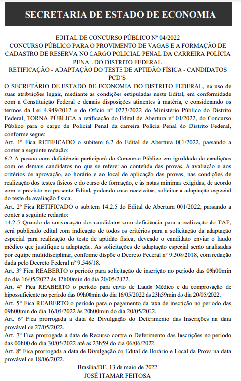 Cronograma do concurso da Pol&iacute;cia Civil do DF alterado