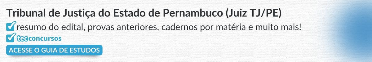 Guia de estudo para o concurso TJ PE Juiz