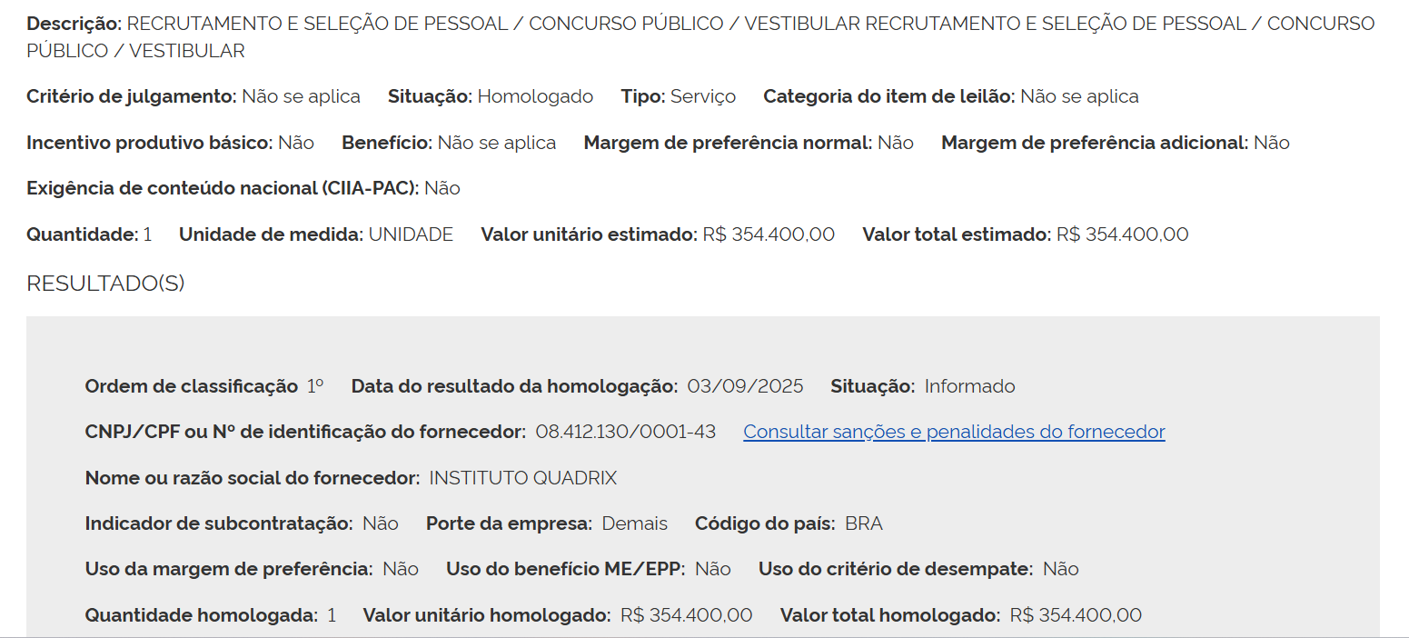 Banca definida do concurso da SES/SP