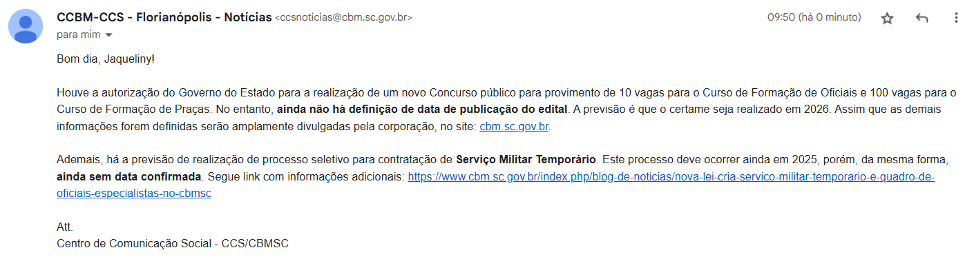 Resposta da ASCOM CBM/SC